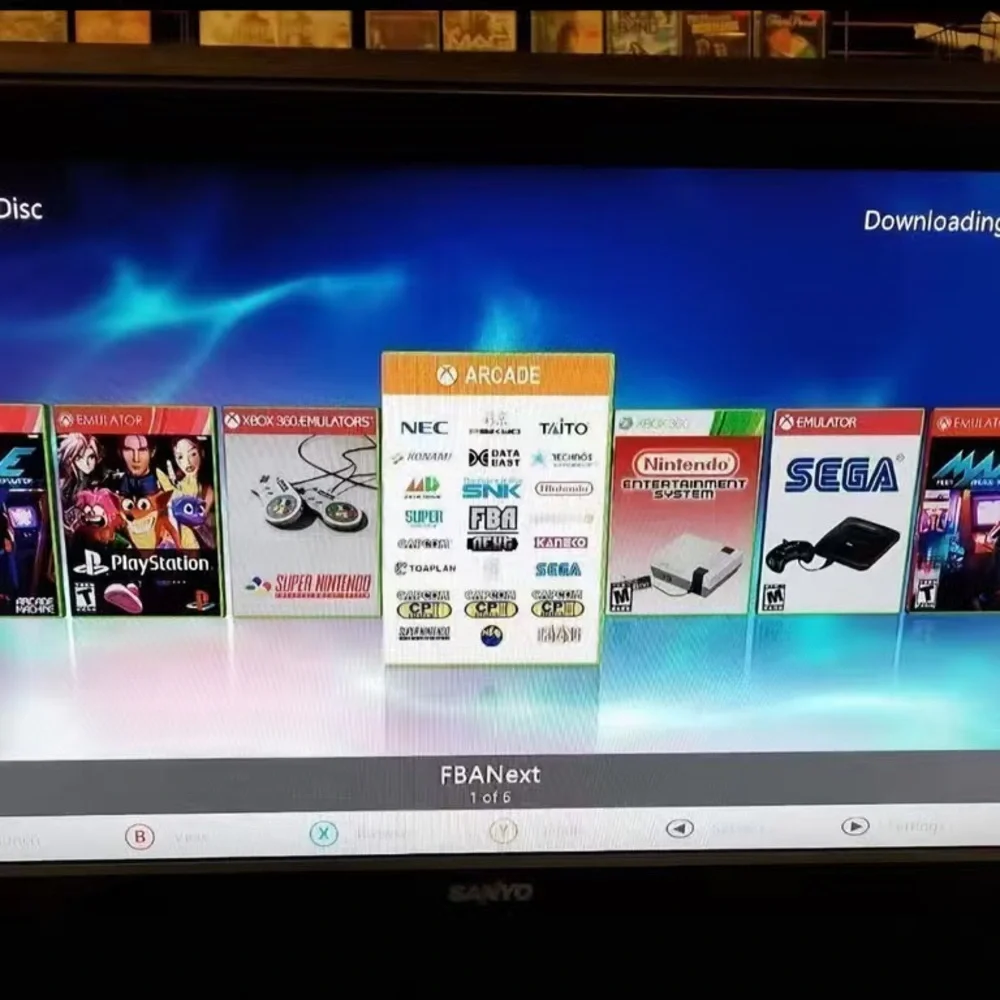 Xbox 360 Console with Blue Controller and Seagate Hard Drive